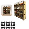 Porta Tempero Mdf Cru 25x22 com 12 Caixinhas + Etiquetas - 1