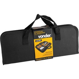 Kit P/ Churrasco em Aço Inox com 10 Pçs Vonder Kit 10 Pçs - 6