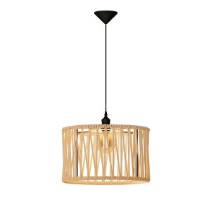 Luminaria Pendente Cupula Moderna Corda Nautica 110v:off White