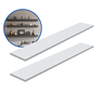 Kit 2 Prateleira Branca 90X15 + Suporte Flutuante Mdf  Organizadora Decoração Cozinha Banheiro Sala - 2