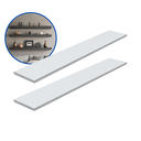 Ver imagem 2 de Kit 2 Prateleira Branca 90X15 + Suporte Flutuante Mdf Organizadora Decoração Cozinha Banheiro Sala