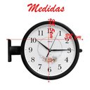 Ver imagem 2 de Relógio Dupla Face de Parede Estação Preto Floreal