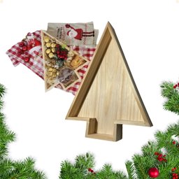 Árvore de Natal Petisqueira Mesa Posta Tábua Pinus Bandeja - 1
