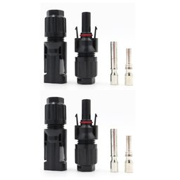 2 Pares Conector MC4 Cabo 10mm2 60A Painel Energia Solar - 1