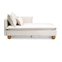 Ver imagem 3 de Sofá Modular Chaise Braço Lateral com Pé Bolinha Sôma CabeCasa MadeiraOriginals Bege Natural