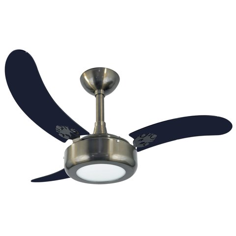 Ventilador de Teto Infinity Lux LED 3000K Fumê 3 Pás MDF Pto 220V+Controle 2008