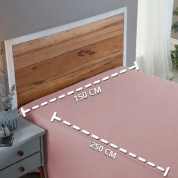 Roupa de Cama Solteiro Percal 200 Fios 100% Algodão Santista Lençol de Cima sem Elástico:rose - 5