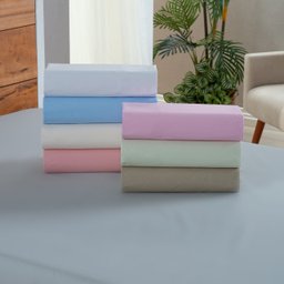 Roupa de Cama Solteiro Percal 200 Fios 100% Algodão Santista Lençol de Cima sem Elástico:rose - 2