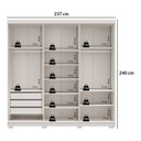 Ver imagem 7 de Guarda-Roupa Casal 6 Portas 3 Gavetas 100% MDF Florença Off White/Nevaska