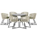 Ver imagem 1 de Mesa e 6 Cadeiras e Noronha Preto E13 Trama Original Rami