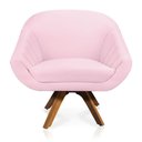 Ver imagem 6 de Kit 01 Namoradeira 02 Lugares e 01 Poltrona Giovana Suede Rosa Bebê
