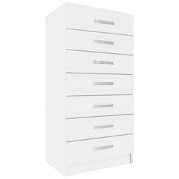 Cômoda com 7 Gavetas Evidencia Cor Branco - 1