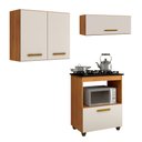 Ver imagem 1 de Conjunto Modulado Balcão para Cooktop 4 Bocas e 2 Armários Aéreo