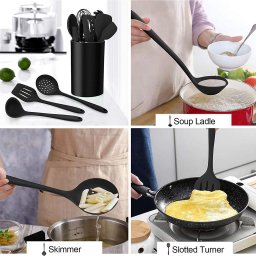Kit Jogo Utensilios para Cozinha 11pcs Colheres Silicone - 2