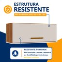 Ver imagem 6 de Conjunto Modulado Balcão Coktop 4 Bocas com Nicho para Forno e 2 Armários Aéreo