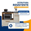 Ver imagem 5 de Conjunto Modulado Balcão Coktop 4 Bocas com Nicho para Forno e 2 Armários Aéreo