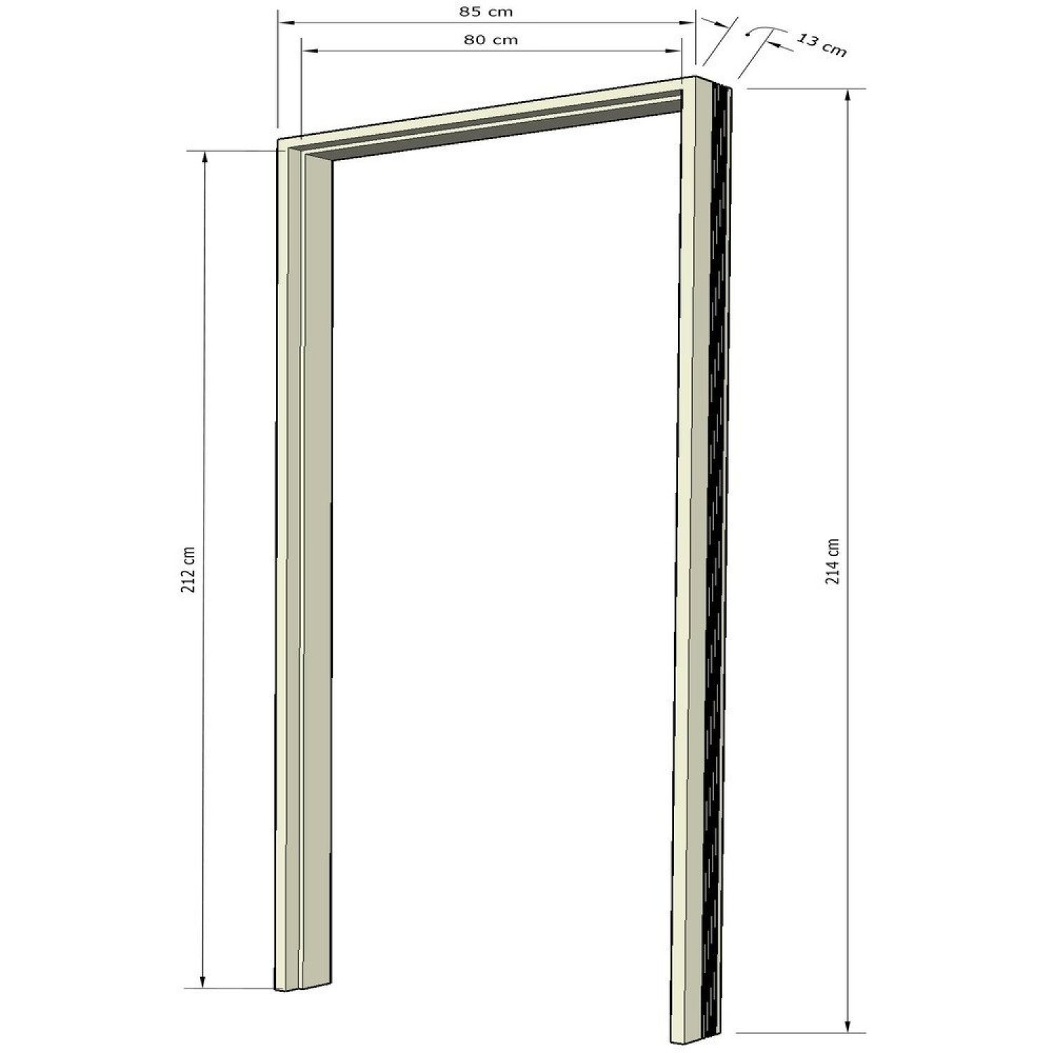 Jogo Batente Tauari 13 Cm Cabeceira 80 X 215 X 13 - 3