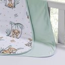 Ver imagem 2 de Cueiro Duplo Tecebem Baby Malha 100% Algodão Estampado Mara 80cm X 90cm Verde