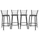 Ver imagem 1 de Kit 4 Banquetas para Bancada Flórida Preta 60cm Cozinha Gourmet Balcão Ilha Piscina Área de Lazer