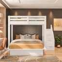 Ver imagem 4 de Beliche Family Adulto com Cama Casal Star Plus Casatema MadeiraOriginals Branco
