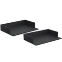 Ver imagem 1 de Kit 02 Suportes Suspensos Para Micro-ondas Forno 60x40 cm Class L03 Preto - Lyam Decor