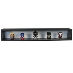 Nicho Funko Portas Correr Vidro Preto 100x16x18
