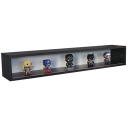 Nicho Funko Portas Correr Vidro Preto 100x16x18 - 2