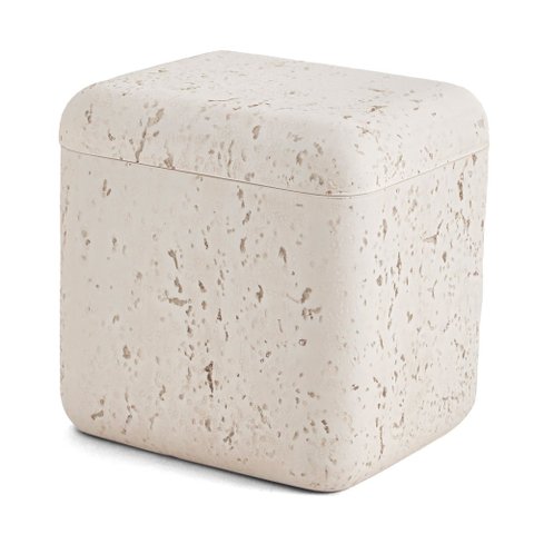 Pote Decorativo com Tampa Bege 9,5cm 17608 Mart