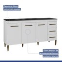 Ver imagem 5 de Conjunto Modulado Armário Aéreo 3 Portas e BALCÃO3 Portas e 3 Gavetas