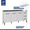 Ver imagem 6 de Conjunto Modulado Armário Aéreo 3 Portas e BALCÃO3 Portas e 3 Gavetas