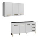 Ver imagem 1 de Conjunto Modulado Armário Aéreo 3 Portas e BALCÃO3 Portas e 3 Gavetas