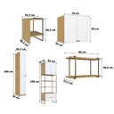 Ver imagem 6 de Quarto Adulto 10 Peças Guarda Roupa Closet Armário 100% Mdf Cor:savana com Branco