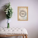 Ver imagem 1 de Quadro Moldura Dourada Pai Nosso Mármore 45x34cm:com Vidro