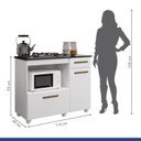 Ver imagem 5 de Conjunto Modulado Armário Aéreo 3 Portas e Balcão para Cooktop 5 Bocas 2 Portas 1 Gaveta