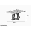 Ver imagem 6 de Conjunto: Mesa Sala Jantar Celeste C/ Tampo Madeirado C/ Vidro Curvo 160x90cm e 6 Cadeiras Lia