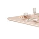 Ver mais imagens de Conjunto: Mesa Sala Jantar Celeste C/ Tampo Madeirado C/ Vidro Curvo 160x90cm e 6 Cadeiras Lia