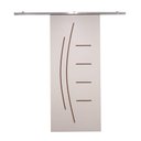 Ver imagem 2 de Porta de Correr Branco Prime Frisada Kit Alumínio F08 - Smile - 210x80