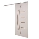 Ver imagem 1 de Porta de Correr Branco Prime Frisada Kit Alumínio F08 - Smile - 210x80