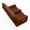 Ver mais imagens de Poltrona do Papai Reclinável Sala de Cinema Palace 2 Lugares Manual Baú Usb Veludo Terracota G23 Enc