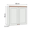 Ver imagem 4 de Armário de Cozinha Genialflex Iluminata Aéreo 80cm Hortelã