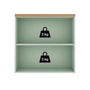 Ver imagem 3 de Armário de Cozinha Genialflex Iluminata Aéreo 80cm Hortelã