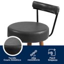 Ver mais imagens de Kit 02 Banquetas Altas Boston Assento Redondo e com Encosto - Preta - Edecasamoveis