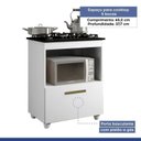 Ver imagem 7 de Conjunto Modulado Armário Aéreo de Cozinha 2 Portas e Balcão para Cooktop 5 Bocas 1 Porta 1 Nicho