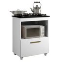 Ver imagem 4 de Conjunto Modulado Armário Aéreo de Cozinha 2 Portas e Balcão para Cooktop 5 Bocas 1 Porta 1 Nicho