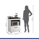Ver imagem 5 de Conjunto Modulado Armário Aéreo de Cozinha 2 Portas e Balcão para Cooktop 5 Bocas 1 Porta 1 Nicho