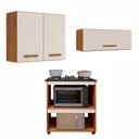 Ver imagem 1 de Conjunto Modulado Balcão Cooktop 5 Bocas 2 Nichos e 2 Armários Aéreo