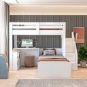 Ver imagem 6 de Beliche Multifuncional Solteiro Adulto com Escrivaninha Star Office Casatema MadeiraOriginals Branco