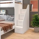 Ver mais imagens de Beliche Multifuncional Solteiro Adulto com Escrivaninha Star Office Casatema MadeiraOriginals Branco