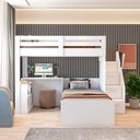 Ver imagem 3 de Beliche Multifuncional Solteiro Adulto com Escrivaninha Star Office Casatema MadeiraOriginals