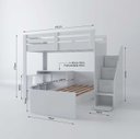 Ver mais imagens de Beliche Multifuncional Solteiro Adulto com Escrivaninha Star Office Casatema MadeiraOriginals Branco